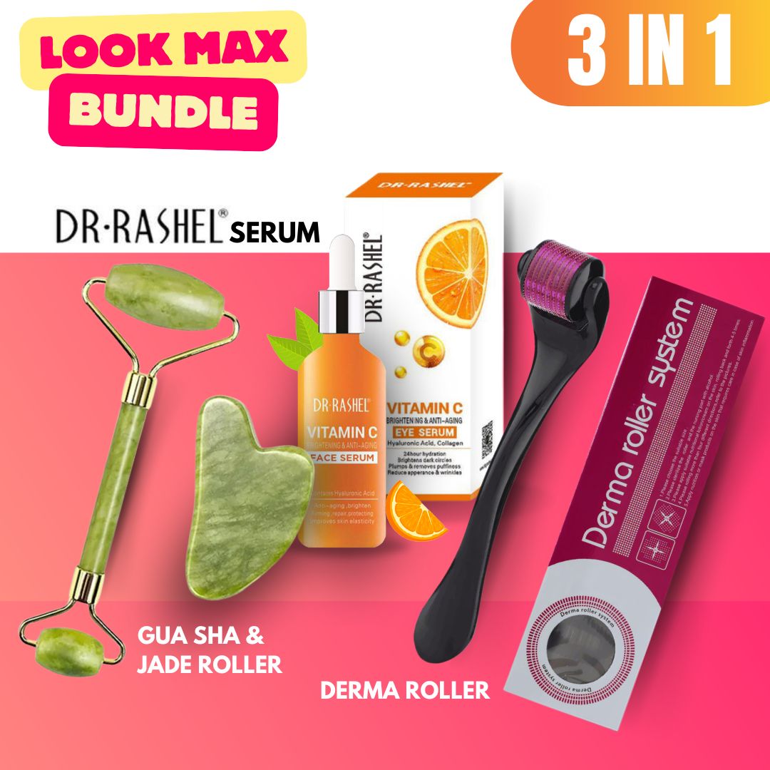Facial Beauty - Pack Of Jade Face Roller & Gua Sha