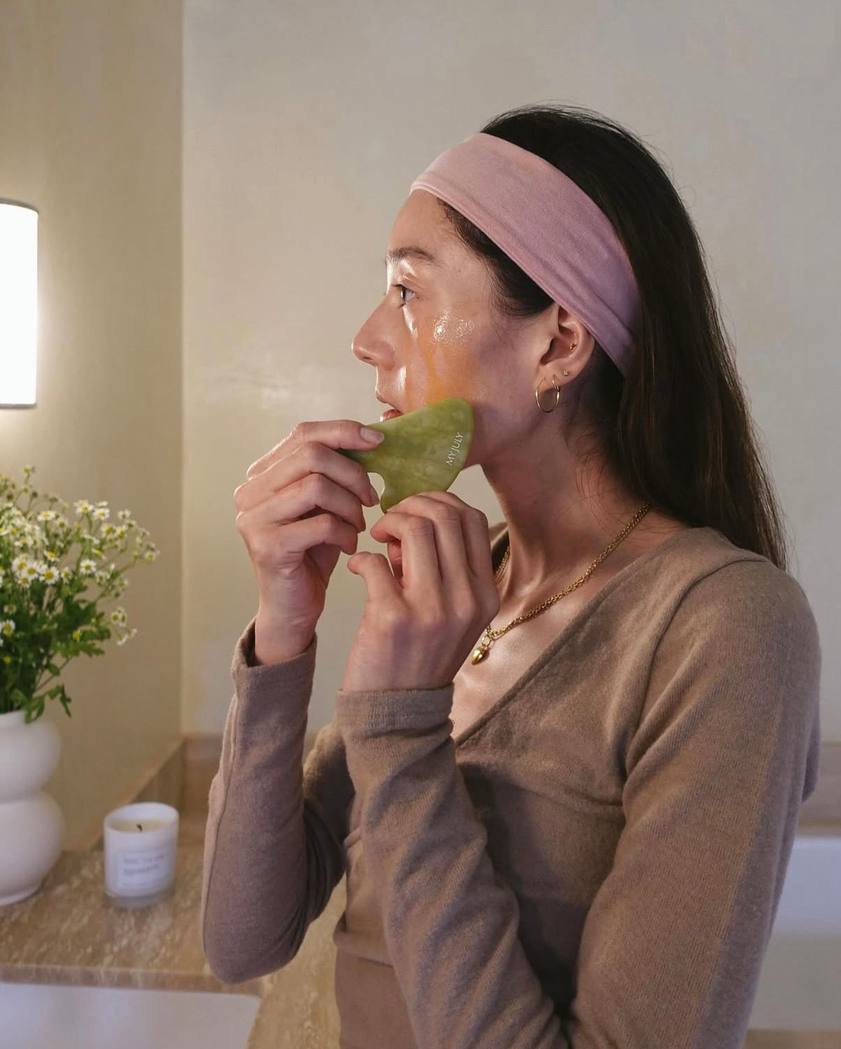 Jade Face Roller & Gua Sha